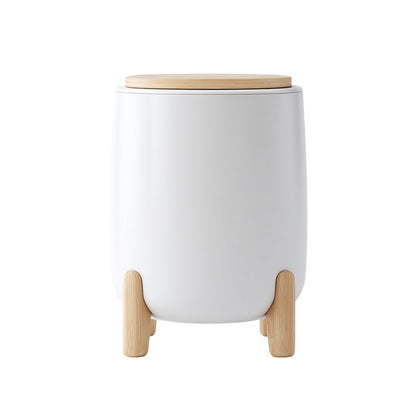 Minimalist Pop-Up Desktop Trash Can - White