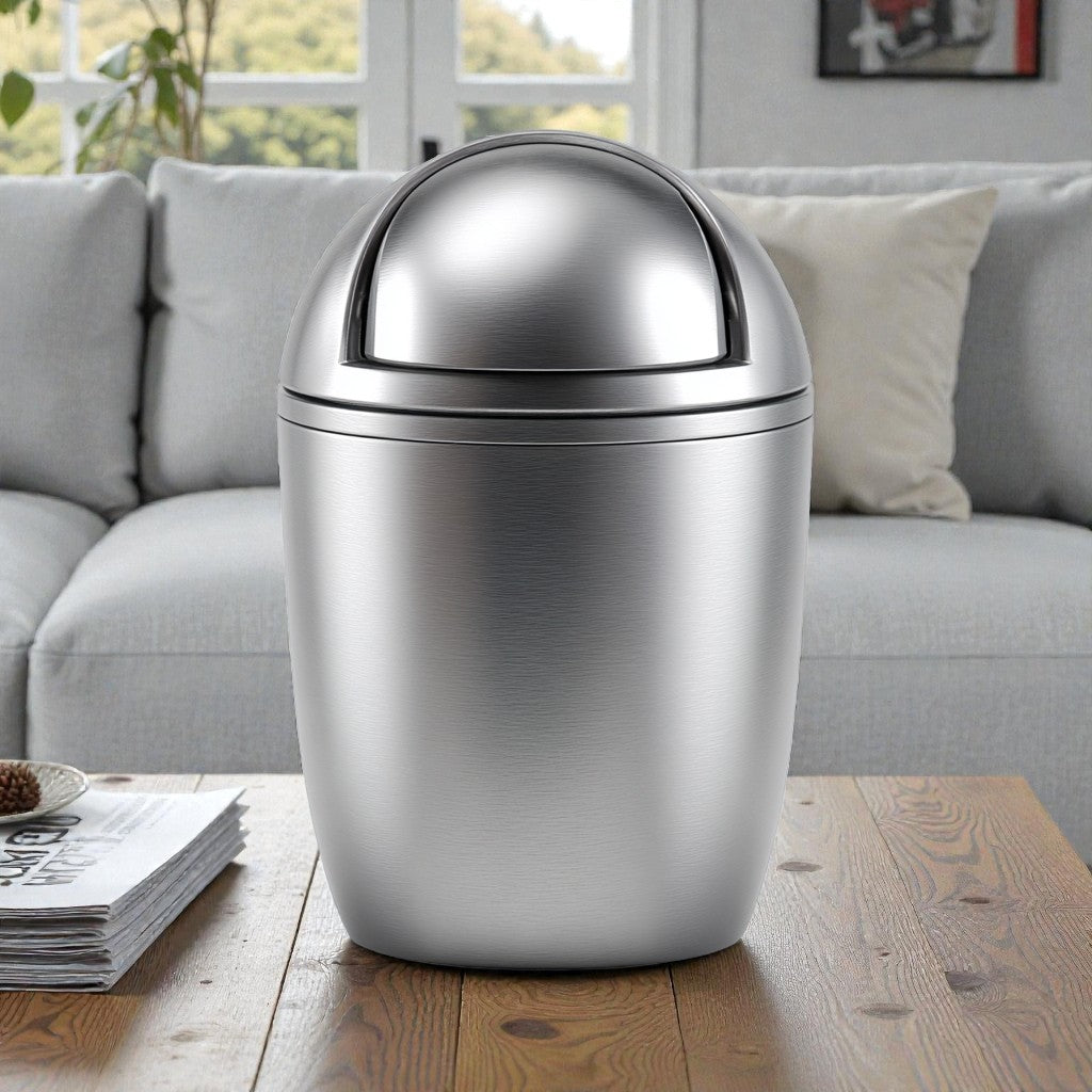 Stainless Steel Mini Swing-Top Trash Can