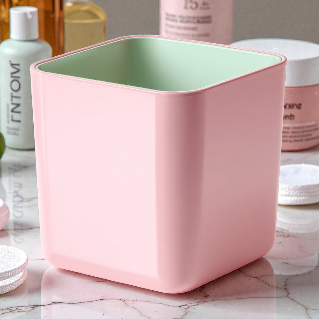 Double-Layer Vanity Trash Bin - Hidden Bag Design